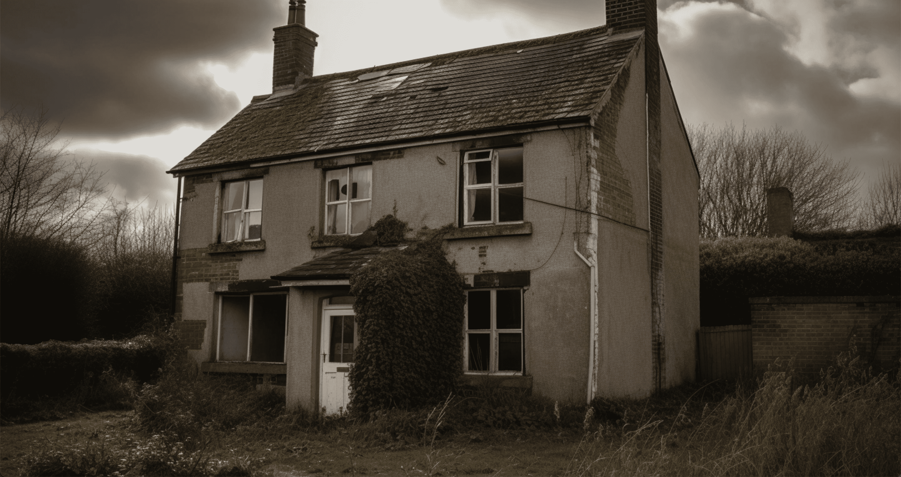 Abandoned detached house