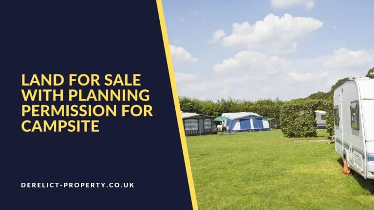 land for sale with planning permission for a campsite