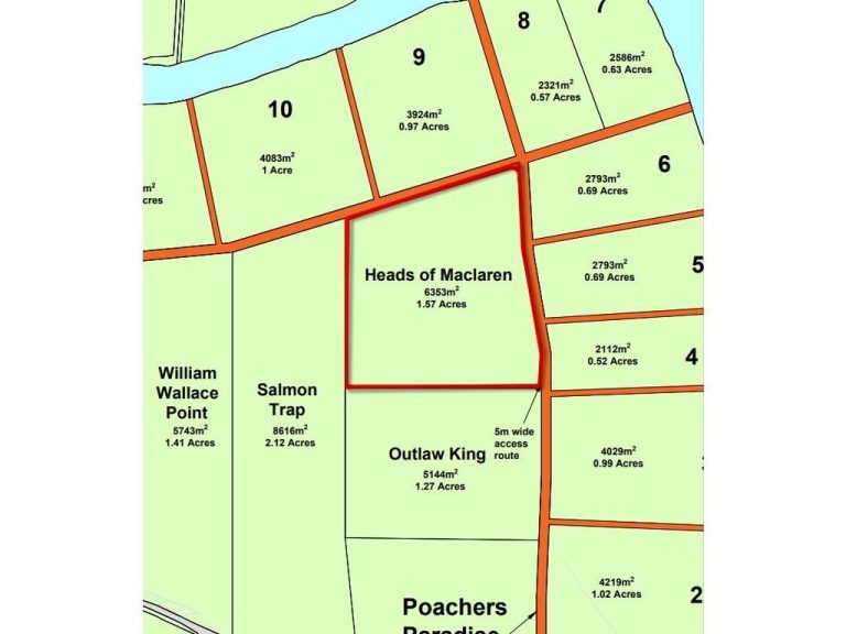 Land for sale in Heads Of Maclaren, 1.57 Acre Site, By Balquidder